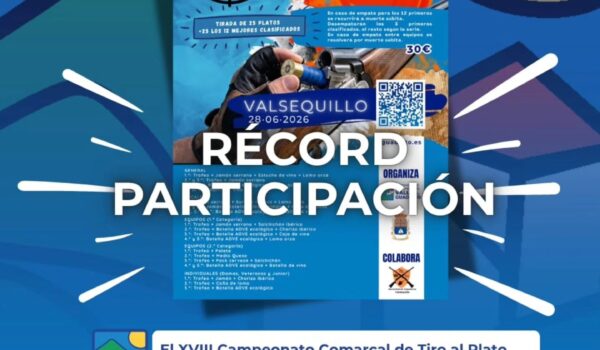 Valsequillo acoge el XVIII Campeonato Comarcal de Tiro al Plato con récord de participación y presencia de Espiel