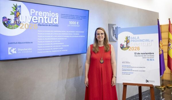 La Diputación de Córdoba convoca los Premios Juventud 2026 con ocho galardones económicos y una mención honorífica