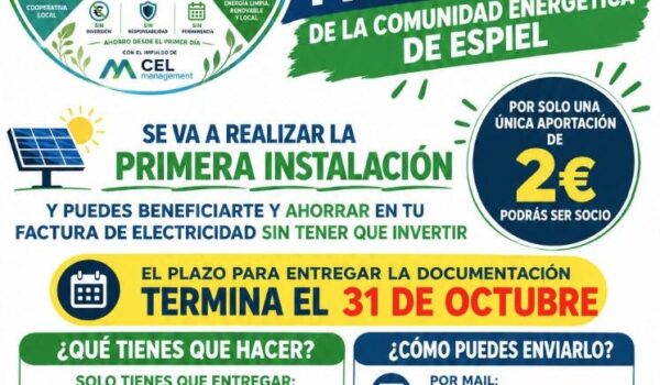 Espiel abre el plazo hasta el 31 de octubre para sumarse a la primera fase de la Comunidad Energética ‘Virgen de la Estrella’